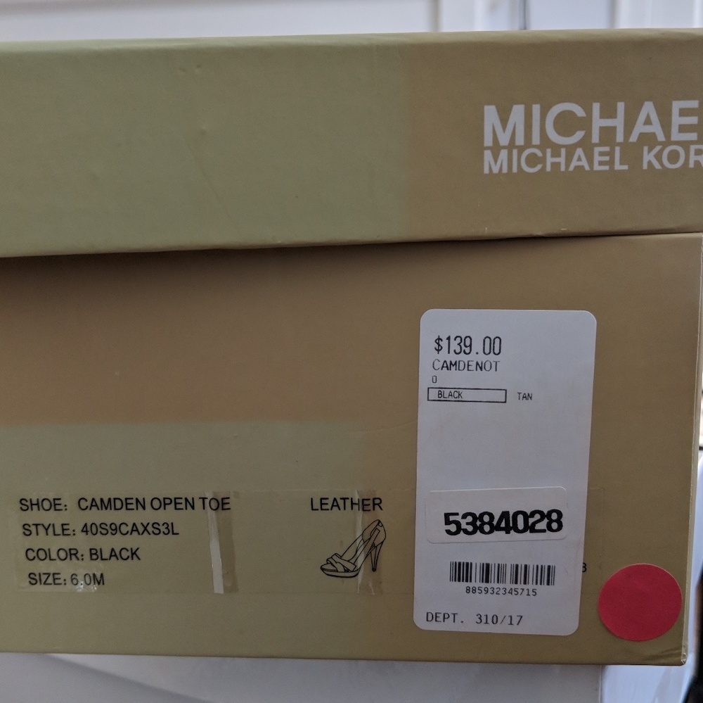 Michael Camden Open Toe Platform Leather Pumps - image 8